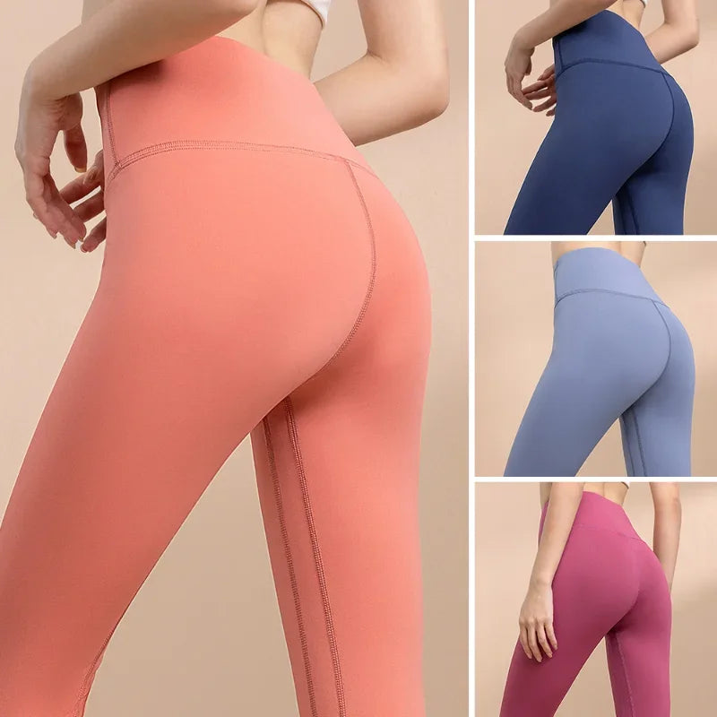 Fashion Solid Seamless High Waist Leggings Women Slim Tights Fitness Yoga Elastic Leggings Sports Clothing Fitness Wear