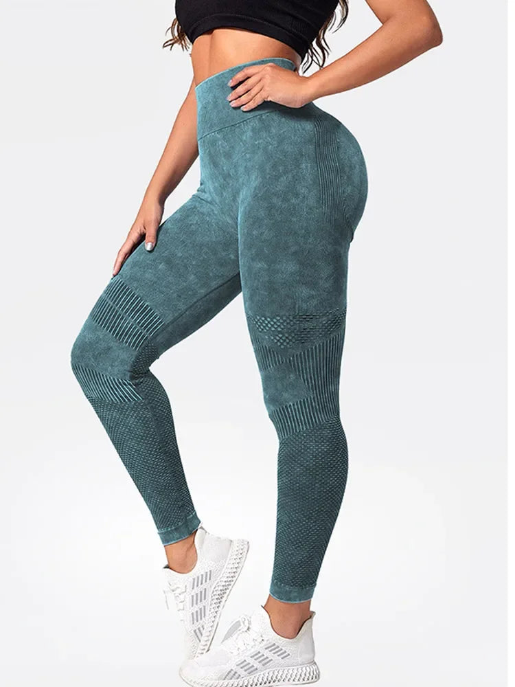 Tie-dye Seamless Women Gym Yoga Leggings Sexy High Waist Fitness Workout Leggings Slim Tights Fitness Yoga Pants
