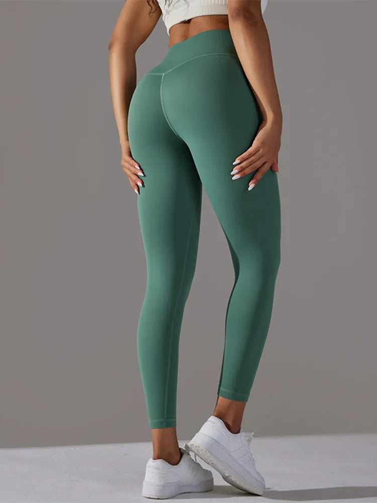 Seamless High Waist Tight Peach Shaped Yoga Leggings Women Solid Gym Legging Workout Yoga Pants