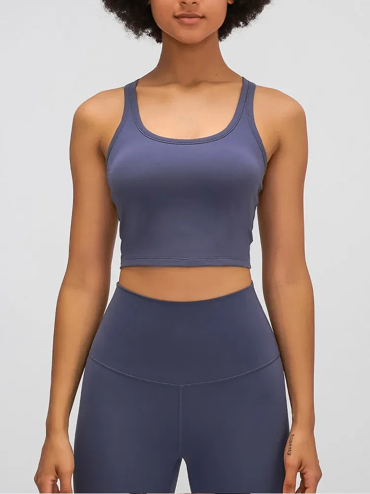 Women Solid Sports Underwear Running Shockproof Yoga Bra Summer Quick Drying Fitness Bra Vest Professional Training Yoga Bra