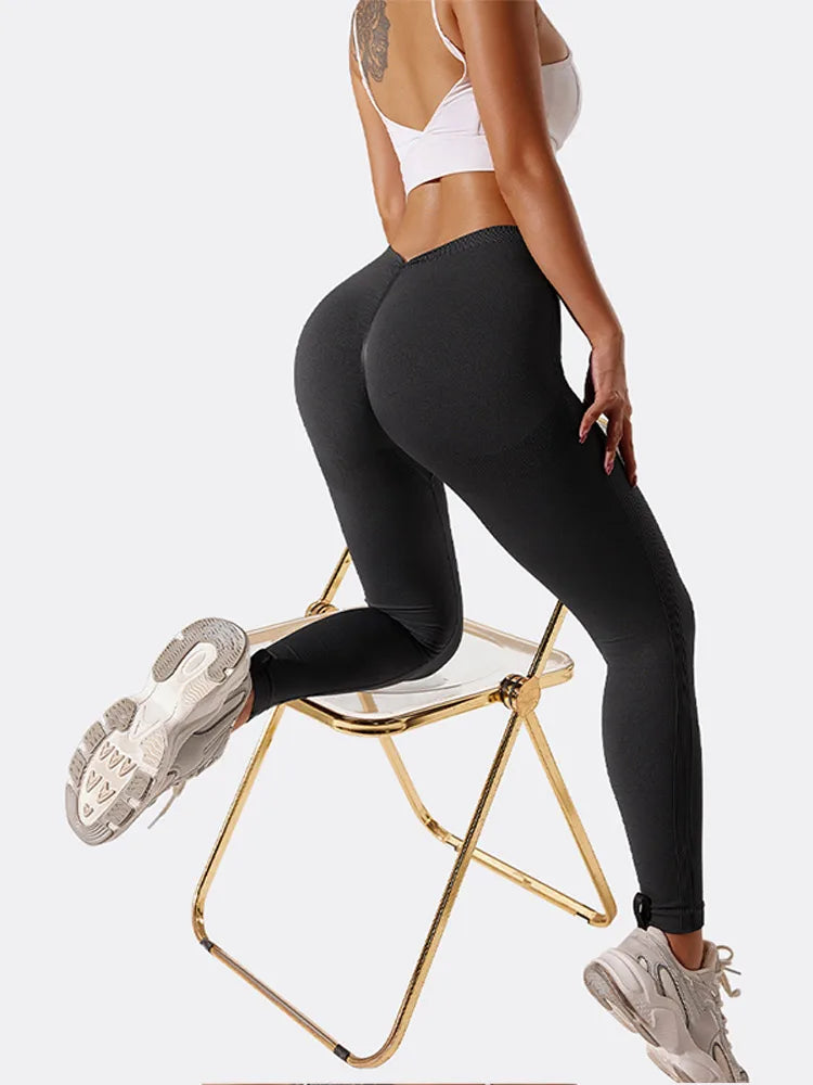 Women Seamless Sport Leggings High Waist Butt Lift Curves Workout Tights Elastic Gym Training Pants Fitness Yoga Pants